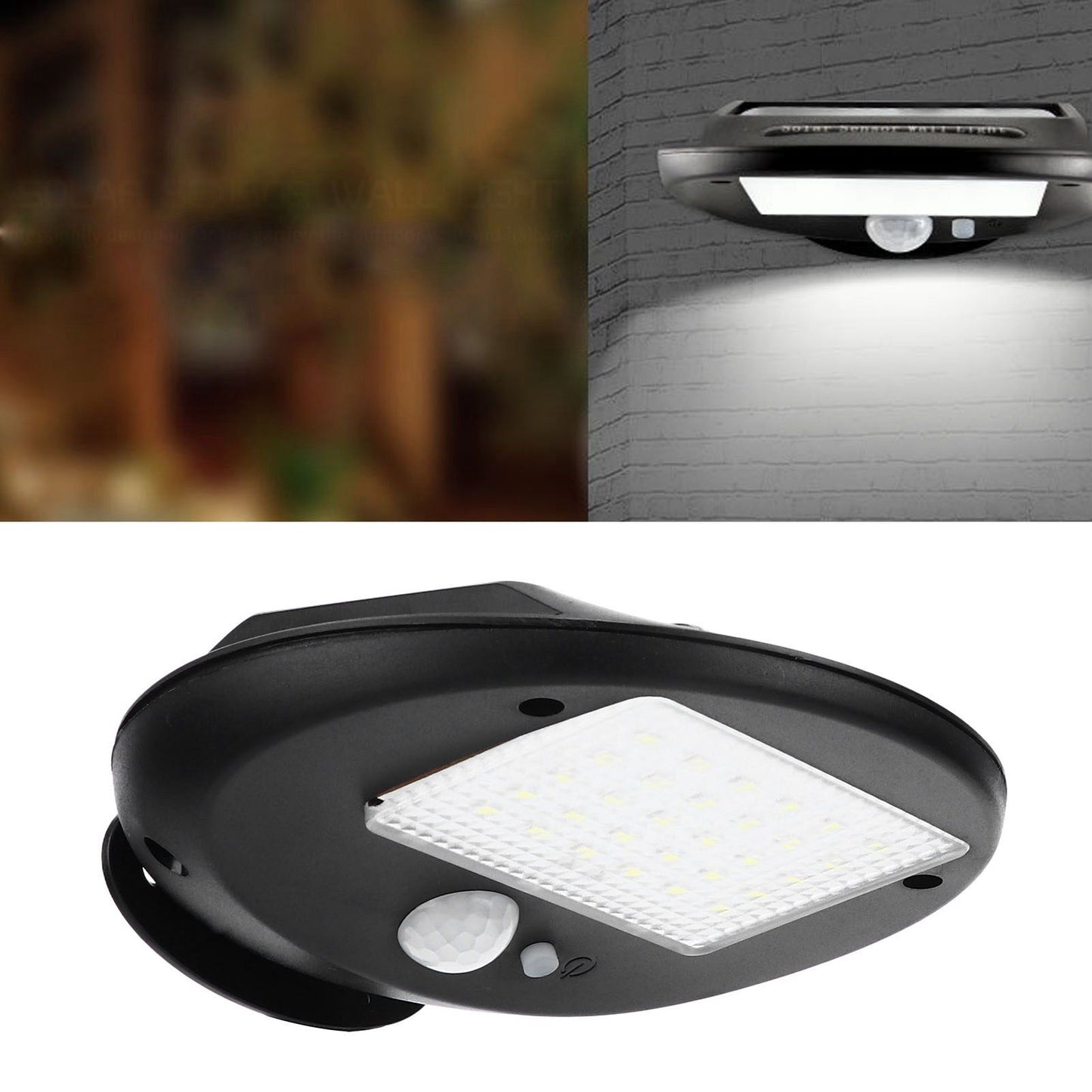 Solar Wall Lamp Sensitive Motion Sensor Weather Resistant Outdoor LED Solar Wall Light for Gardens Patios V1294-YM0523-3119220044911