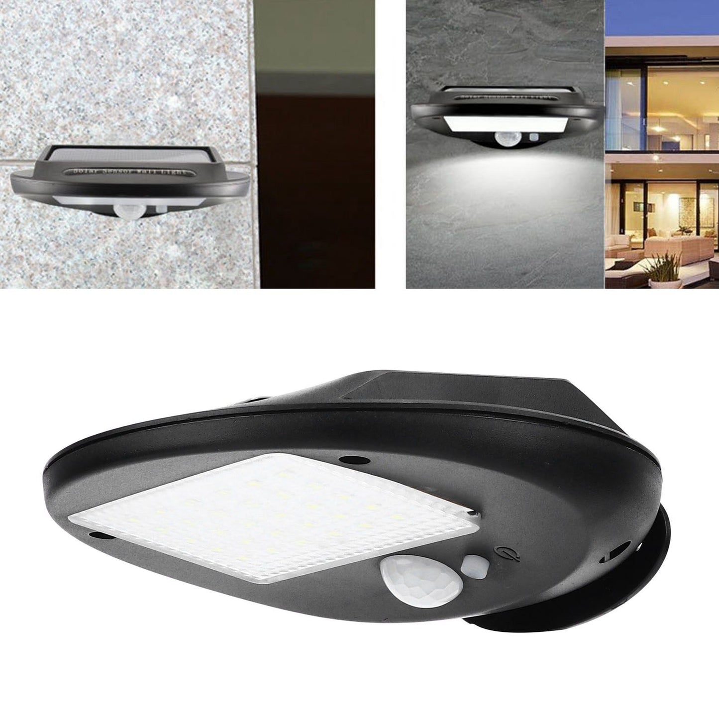Solar Wall Lamp Sensitive Motion Sensor Weather Resistant Outdoor LED Solar Wall Light for Gardens Patios V1294-YM0523-3119220044911