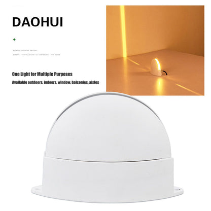 Window Sill Lamp 180 degrees Luminous Semicircular LED Wall Light for Hallway Corridor Living Room AC85-265V V1294-YM0523-3119220045112
