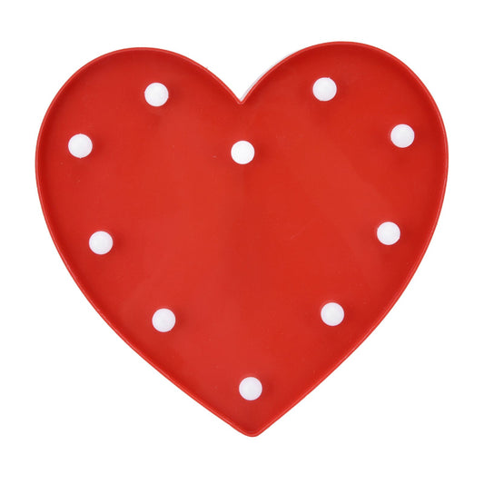 Heart Shaped Night Light 10 LEDs Cute Battery Powered Warm Light Kids LED Love Shaped Lamp with Hook Hole for V1294-YM0523-3119220047812