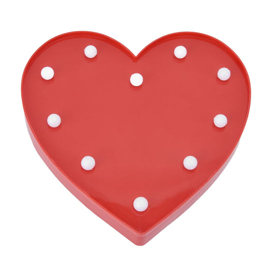 Heart Shaped Night Light 10 LEDs Cute Battery Powered Warm Light Kids LED Love Shaped Lamp with Hook Hole for V1294-YM0523-3119220047812