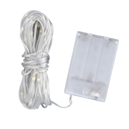 LED Curtain String Lights DIY 33 Feet Waterproof Warm Light Decorative String Lights for Outdoor V1294-YM0523-3119220048311