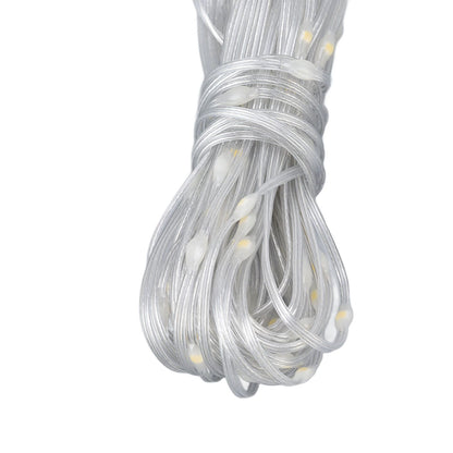 LED Curtain String Lights DIY 33 Feet Waterproof Warm Light Decorative String Lights for Outdoor V1294-YM0523-3119220048311