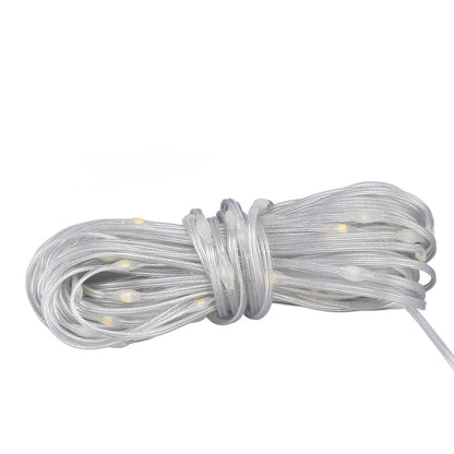 LED Curtain String Lights DIY 33 Feet Waterproof Warm Light Decorative String Lights for Outdoor V1294-YM0523-3119220048311
