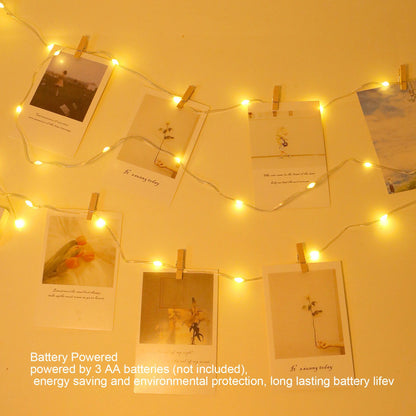 LED Curtain String Lights DIY 33 Feet Waterproof Warm Light Decorative String Lights for Outdoor V1294-YM0523-3119220048311