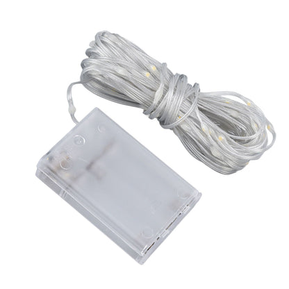 LED Curtain String Lights DIY 33 Feet Waterproof Warm Light Decorative String Lights for Outdoor V1294-YM0523-3119220048311