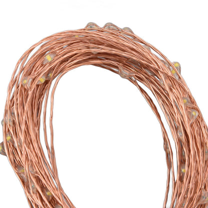 USB Copper Wire String Lights DIY 100 LEDs 10m/32.8ft Energy Saving Safe Warm Light LED Light String for V1294-YM0523-3119220048411