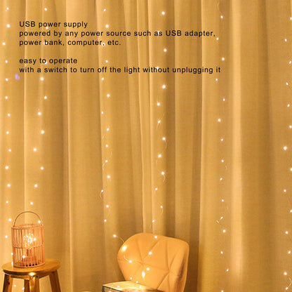 USB Copper Wire String Lights DIY 100 LEDs 10m/32.8ft Energy Saving Safe Warm Light LED Light String for V1294-YM0523-3119220048411
