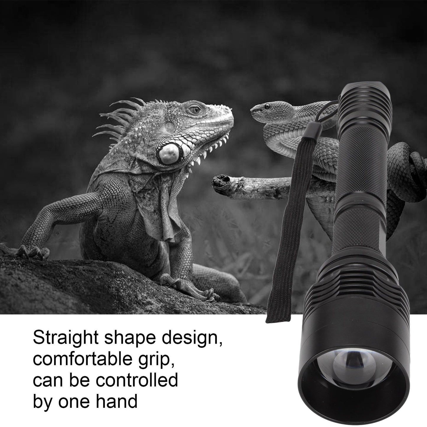 IR Flashlight Telescopic Focusing Infrared Flashlight 850nm LED Night Vision Monitoring Light Source Fill V1294-YM0523-3119220049311