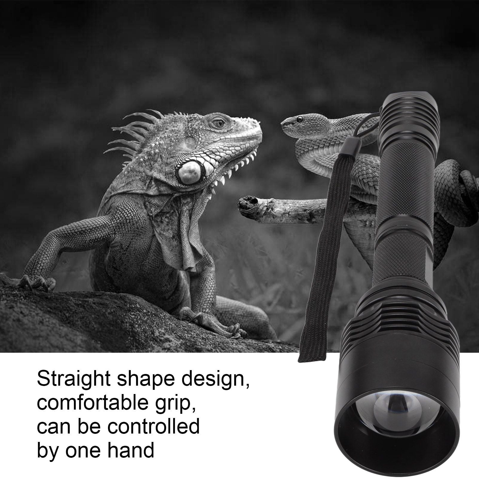 IR Flashlight Telescopic Focusing Infrared Flashlight 850nm LED Night Vision Monitoring Light Source Fill V1294-YM0523-3119220049311