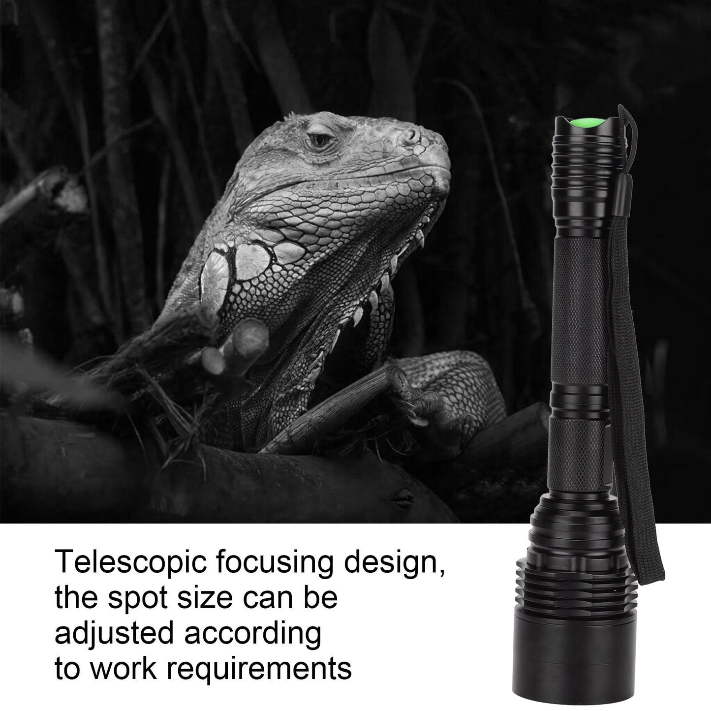 IR Flashlight Telescopic Focusing Infrared Flashlight 850nm LED Night Vision Monitoring Light Source Fill V1294-YM0523-3119220049311