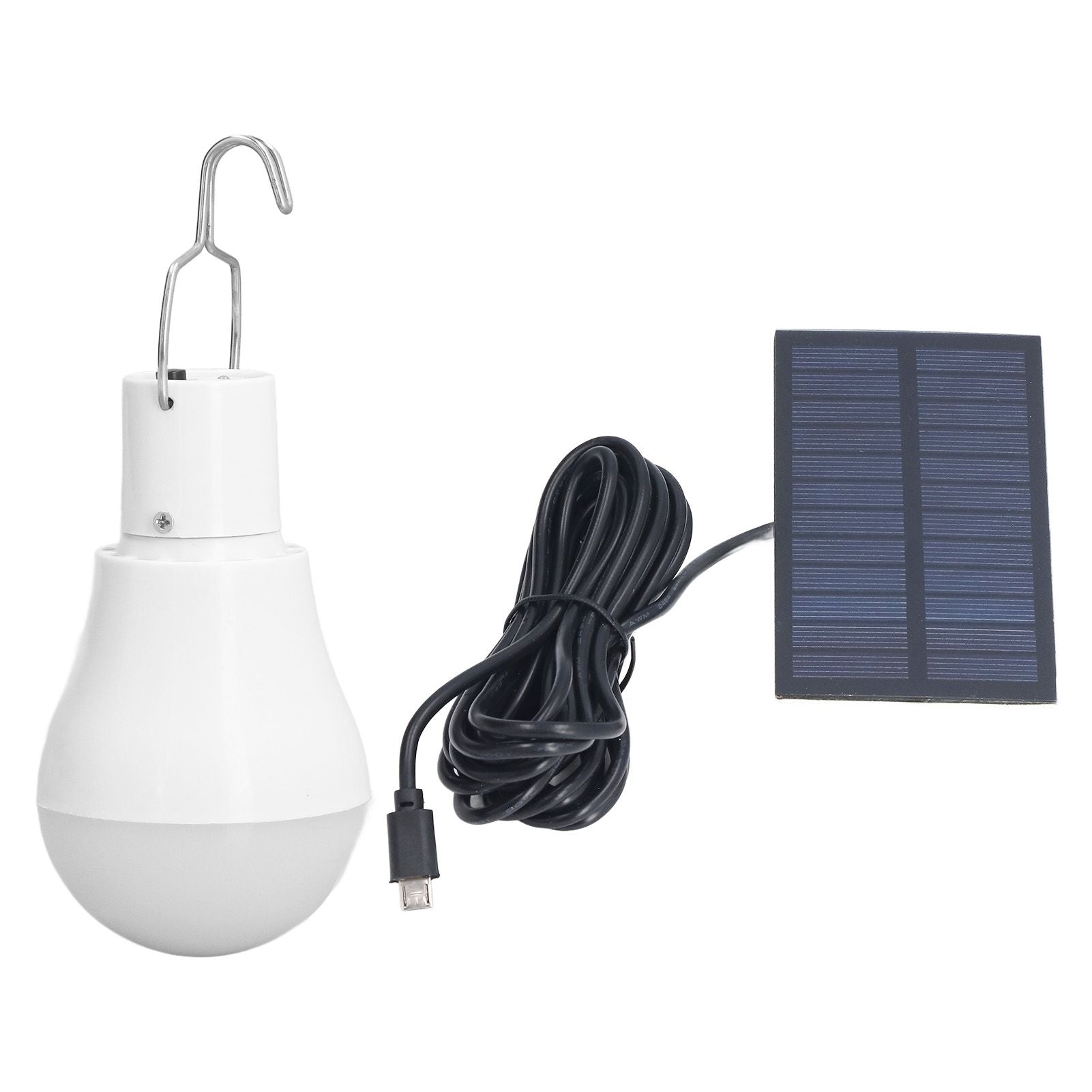 Solar Light Bulb Energy Saving White Light USB Solar LED Bulb Light for Outdoor Camping Emergency with Hook V1294-YM0523-3119220050511