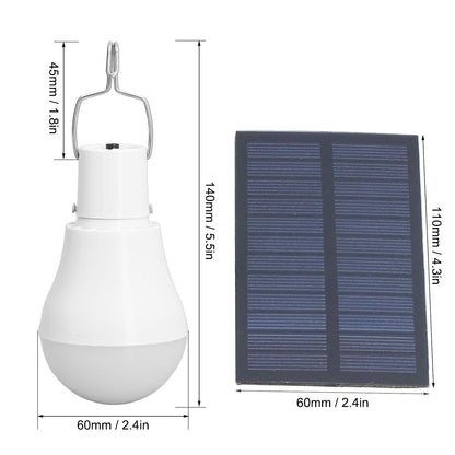 Solar Light Bulb Energy Saving White Light USB Solar LED Bulb Light for Outdoor Camping Emergency with Hook V1294-YM0523-3119220050511