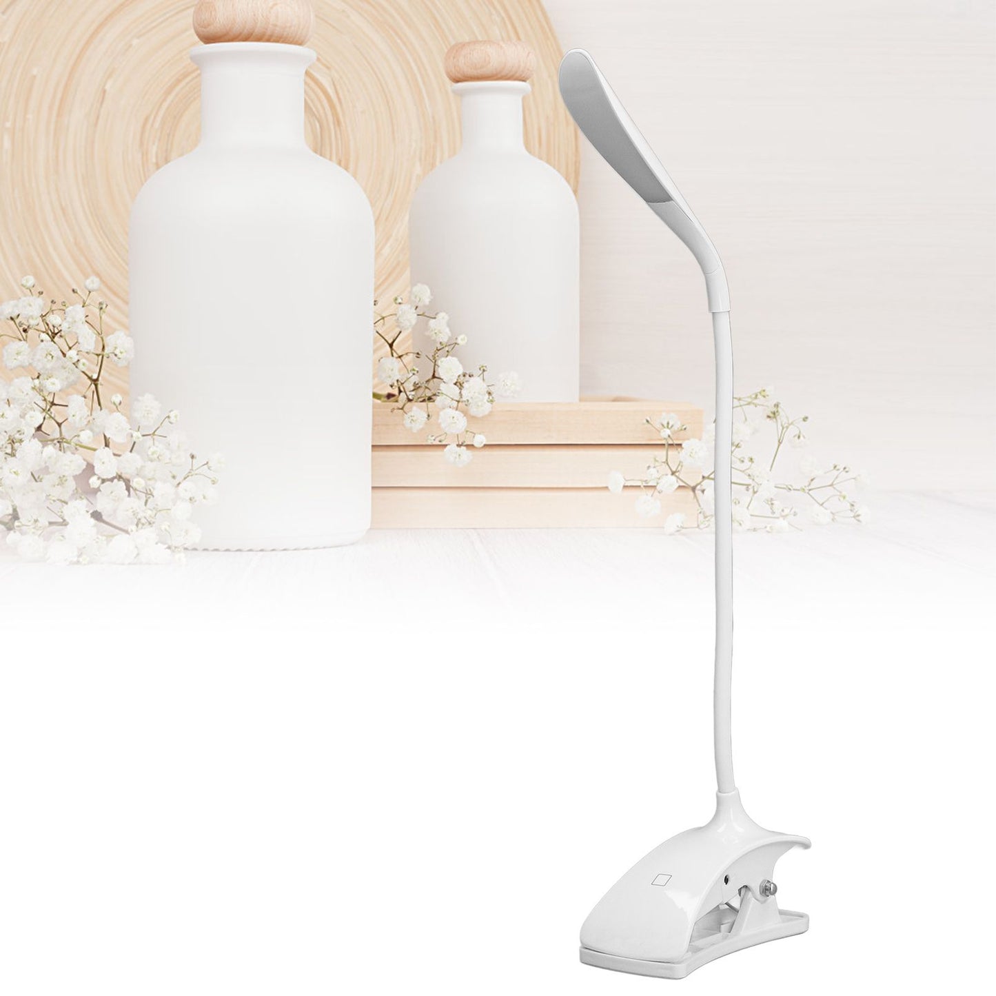 LED Desk Lamp 3 Level Brightness Energy Saving Eye Protection Clip Table Lamp with Flexible Gooseneck V1294-YM0523-3119220052311