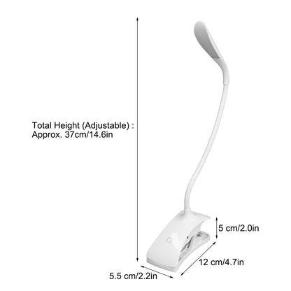 LED Desk Lamp 3 Level Brightness Energy Saving Eye Protection Clip Table Lamp with Flexible Gooseneck V1294-YM0523-3119220052311