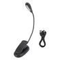 Clip On Light Black 9 Level 7 Lamps Foldable Flexible Gooseneck USB Rechargeable LED Clip Table Reading Lamp V1294-YM0523-3119220053111