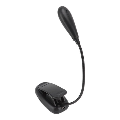 Clip On Light Black 9 Level 7 Lamps Foldable Flexible Gooseneck USB Rechargeable LED Clip Table Reading Lamp V1294-YM0523-3119220053111