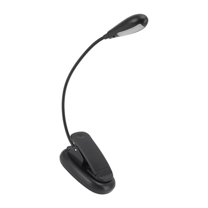 Clip On Light Black 9 Level 7 Lamps Foldable Flexible Gooseneck USB Rechargeable LED Clip Table Reading Lamp V1294-YM0523-3119220053111