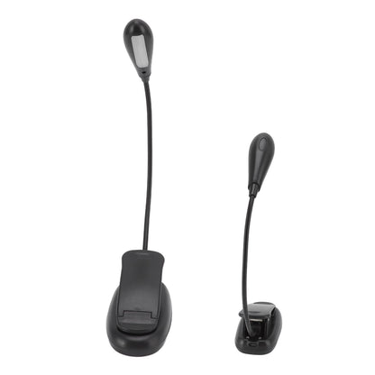 Clip On Light Black 9 Level 7 Lamps Foldable Flexible Gooseneck USB Rechargeable LED Clip Table Reading Lamp V1294-YM0523-3119220053111