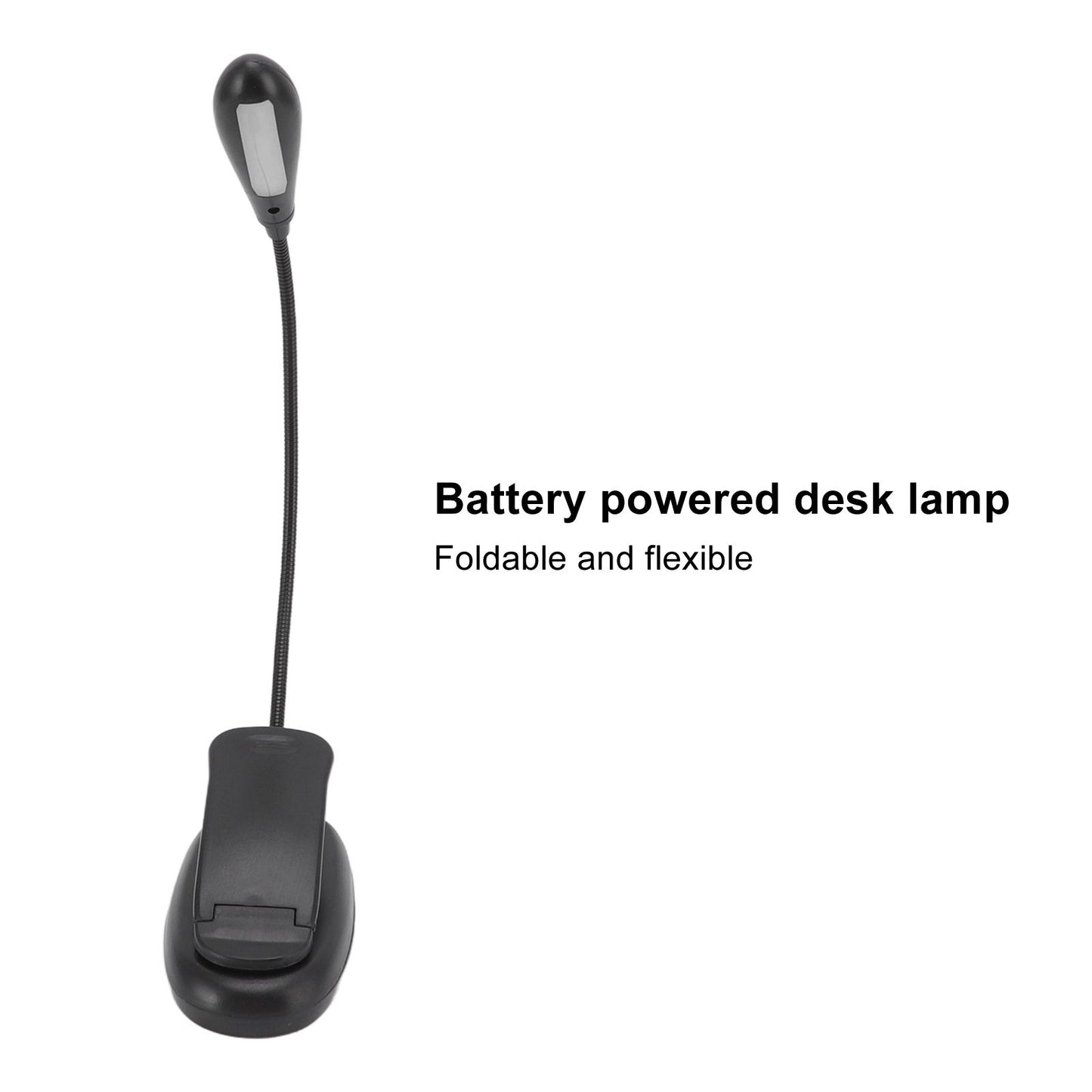 Clip On Light Black 9 Level 7 Lamps Foldable Flexible Gooseneck USB Rechargeable LED Clip Table Reading Lamp V1294-YM0523-3119220053111