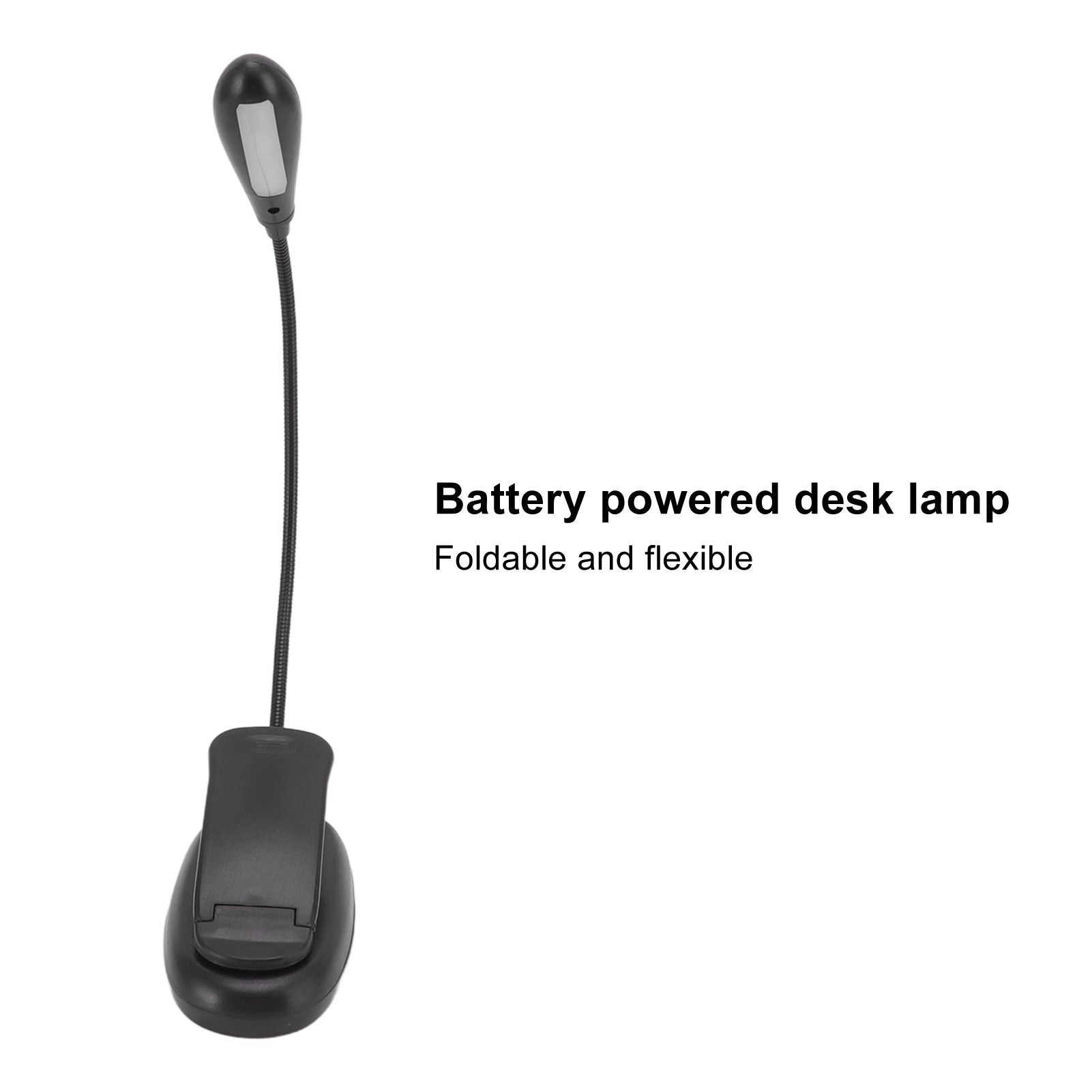 Clip On Light Black 9 Level 7 Lamps Foldable Flexible Gooseneck USB Rechargeable LED Clip Table Reading Lamp V1294-YM0523-3119220053111