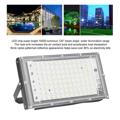 100W LED Flood Light Super Bright 10000 Luminous 120 degrees Beam Angle Flood Light Cool White IP66 V1294-YM0523-3119220054211
