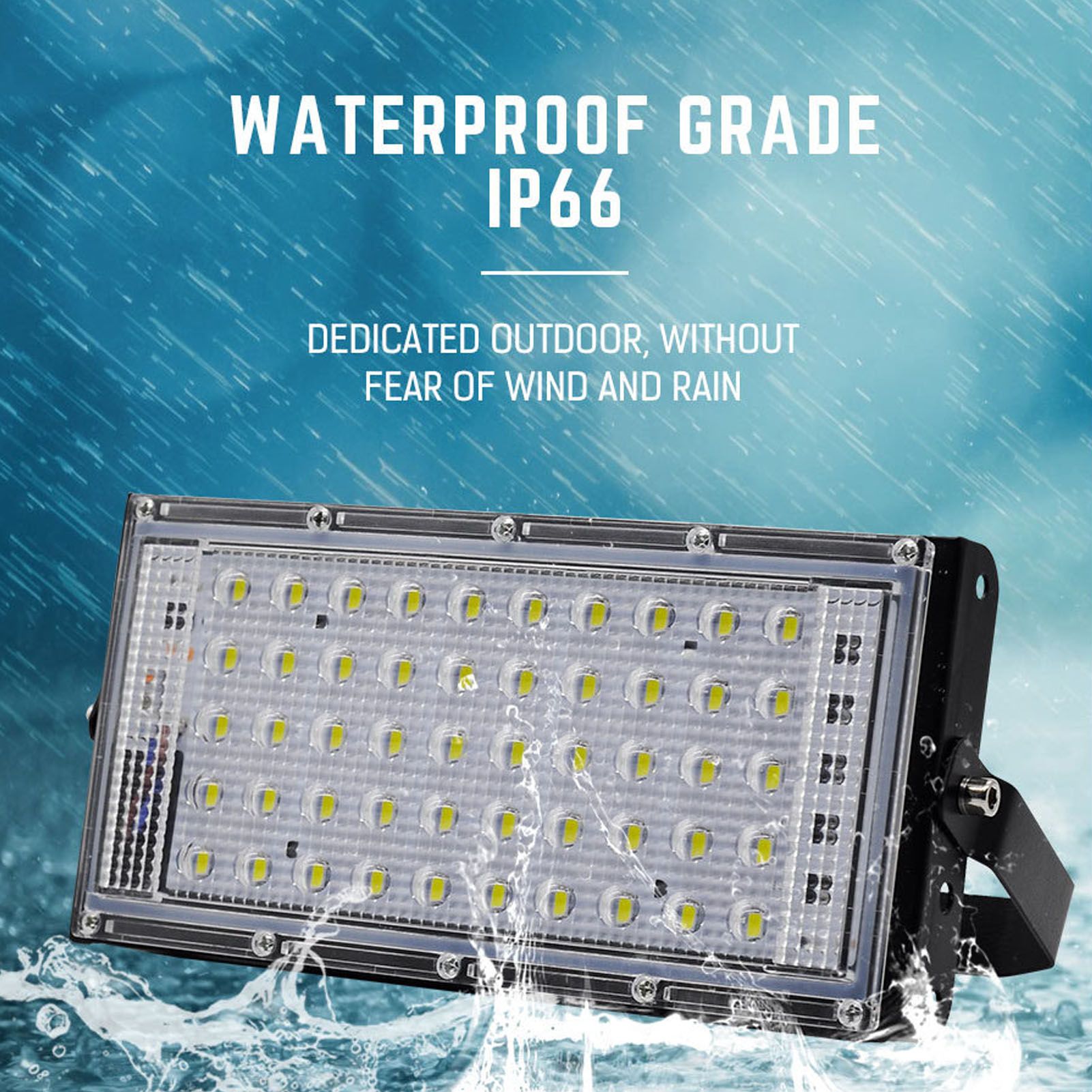 100W LED Flood Light Super Bright 10000 Luminous 120 degrees Beam Angle Flood Light Cool White IP66 V1294-YM0523-3119220054211