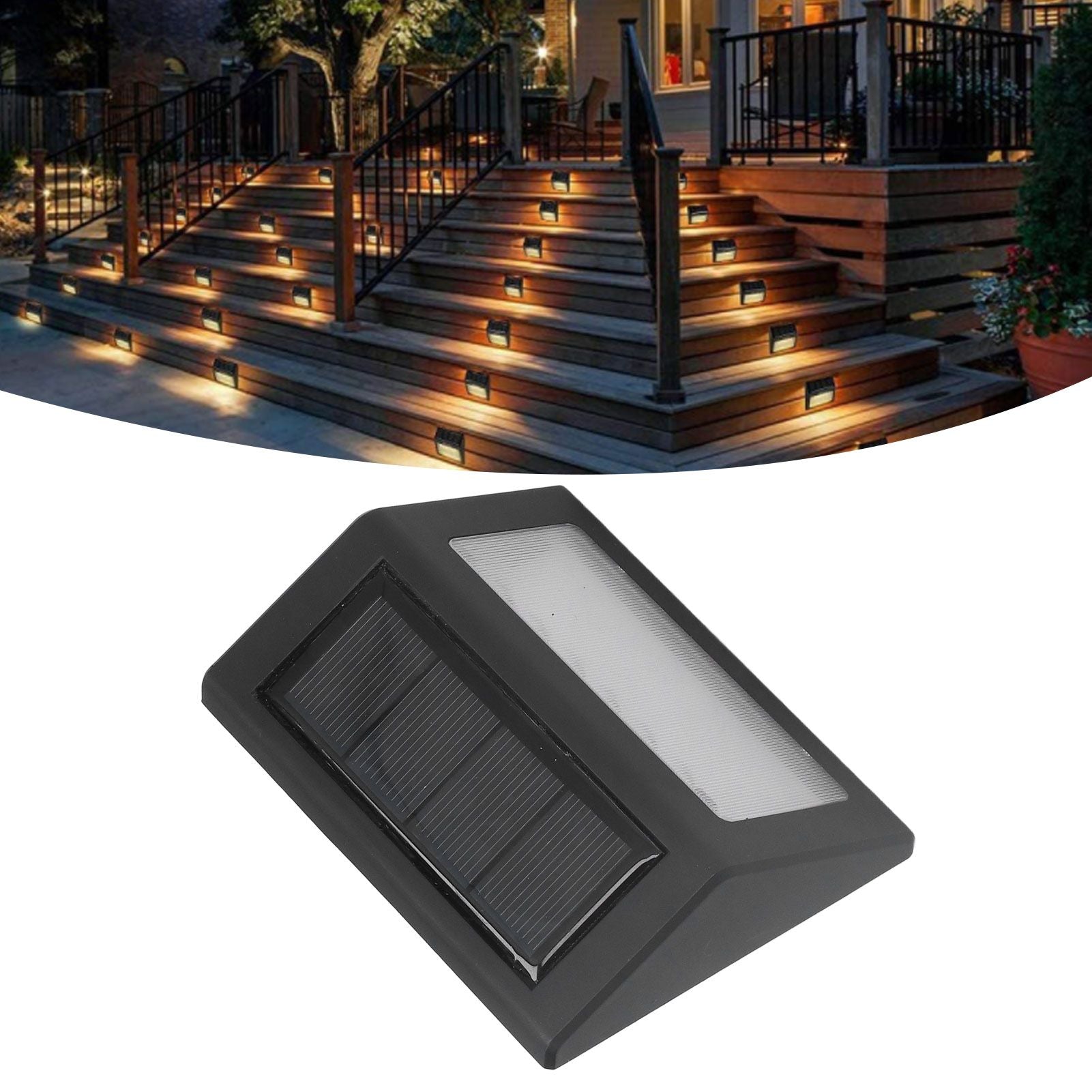 6 LED Solar Wall Lamp 10000H Automatic Function Small Size Solar Corridor Light for Hallway Staircase Garden V1294-YM0523-3119220055511