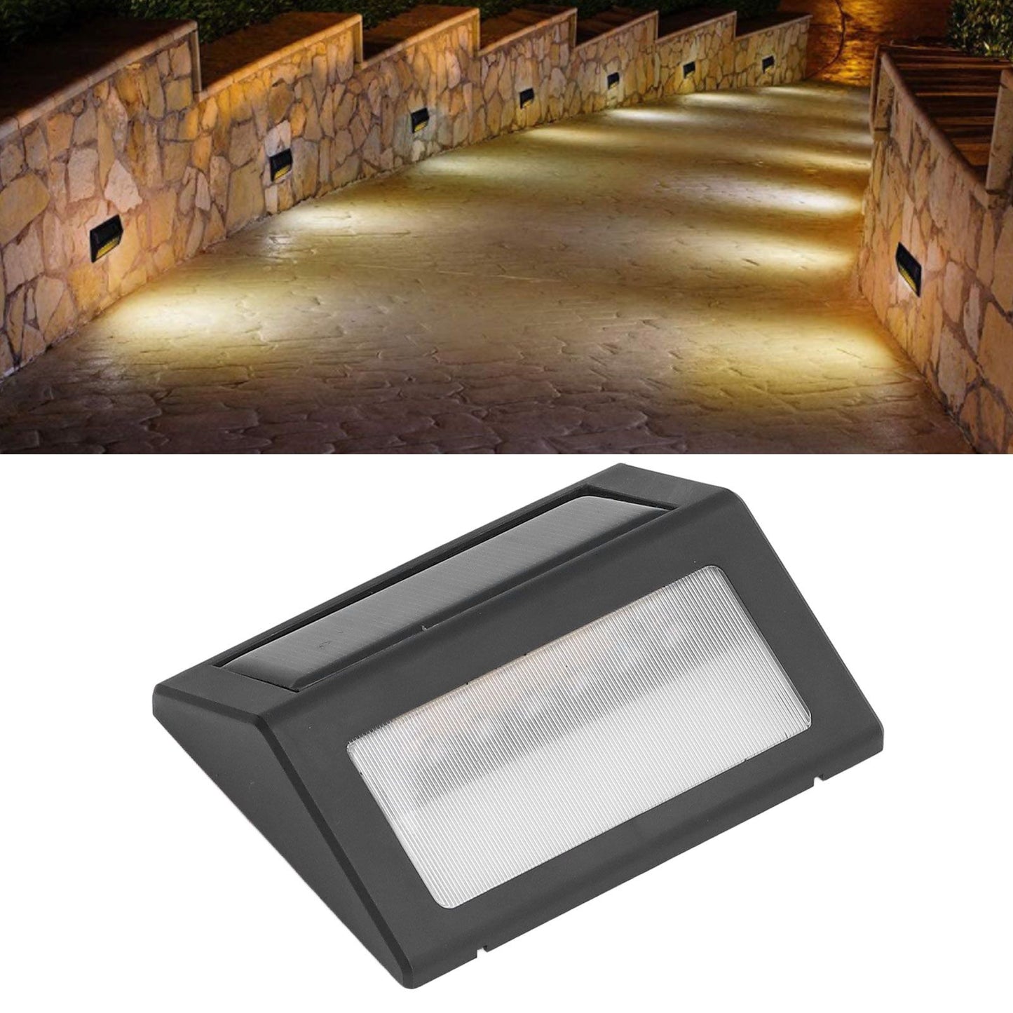 6 LED Solar Wall Lamp 10000H Automatic Function Small Size Solar Corridor Light for Hallway Staircase Garden V1294-YM0523-3119220055511