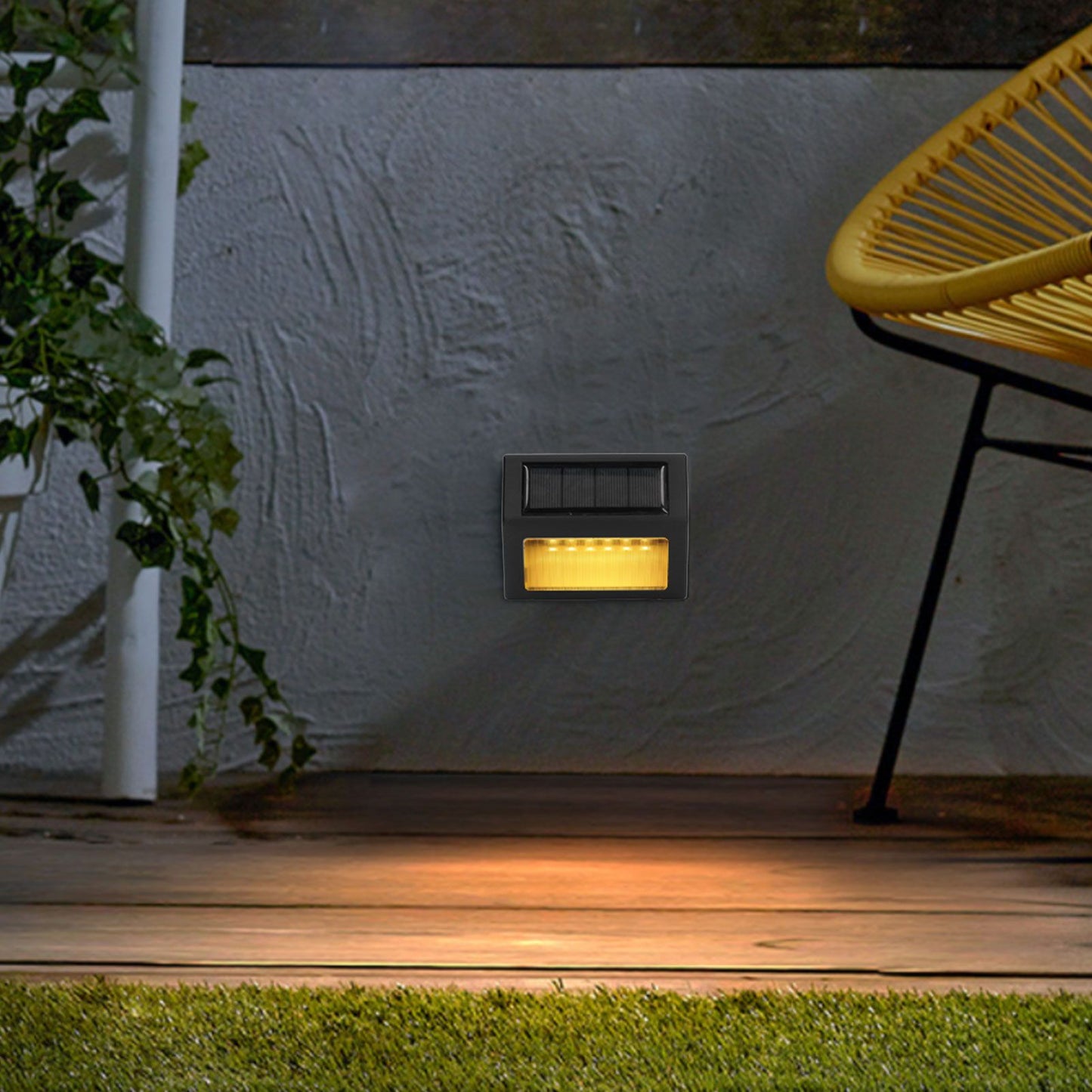 6 LED Solar Wall Lamp 10000H Automatic Function Small Size Solar Corridor Light for Hallway Staircase Garden V1294-YM0523-3119220055511