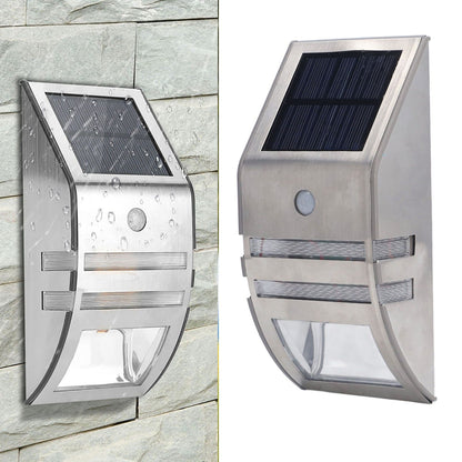 Solar Wall Lamp PIR Human Body Induction High Sensitivity White Light 40LM Stainless Steel Solar Wall Light V1294-YM0523-3119220055811