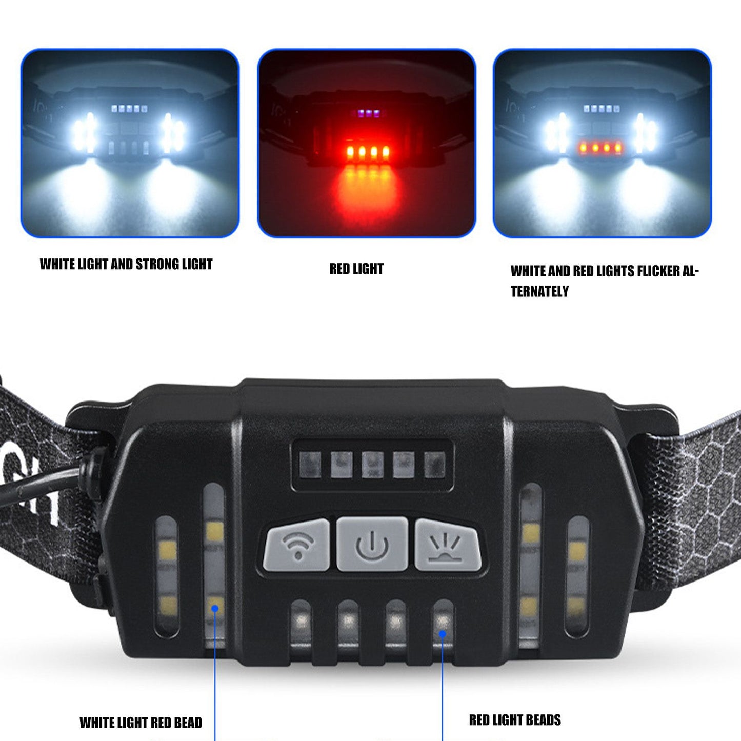 COB Multifunctional Headlight LED Mini Induction Headlamp Waterproof Camping Torch Head Lamp for Outdoors V1294-YM0523-3119220055911
