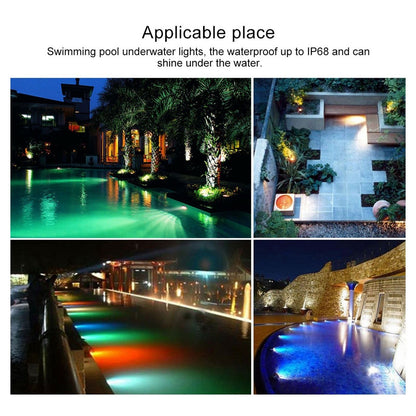 Pool LED Lights AC12V RGB Colorful IP68 Waterproof Remote Control High Transmittance Durable ABS Aquarium V1294-YM0523-3119220056412