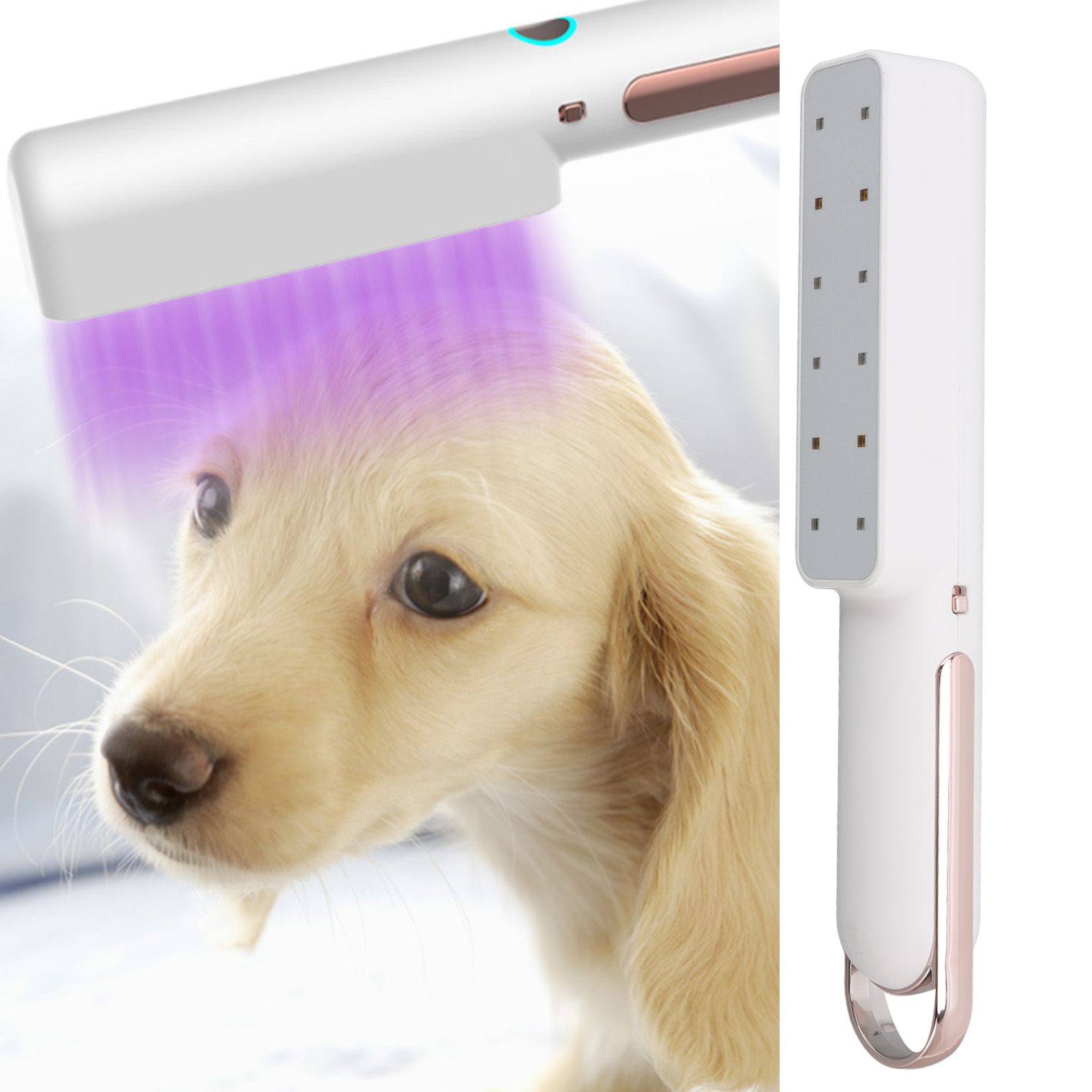 Handheld UVC Light 7W Efficient Rechargeable Handheld Portable White UV Cleaner Light LED Disinfection Lamp V1294-YM0523-3119220056811