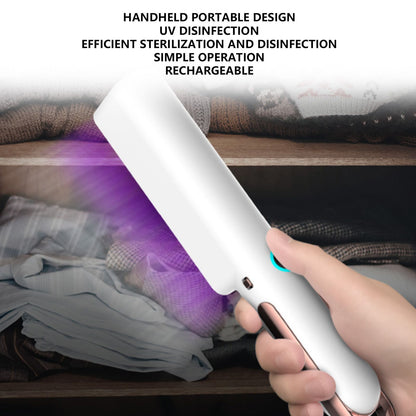 Handheld UVC Light 7W Efficient Rechargeable Handheld Portable White UV Cleaner Light LED Disinfection Lamp V1294-YM0523-3119220056811