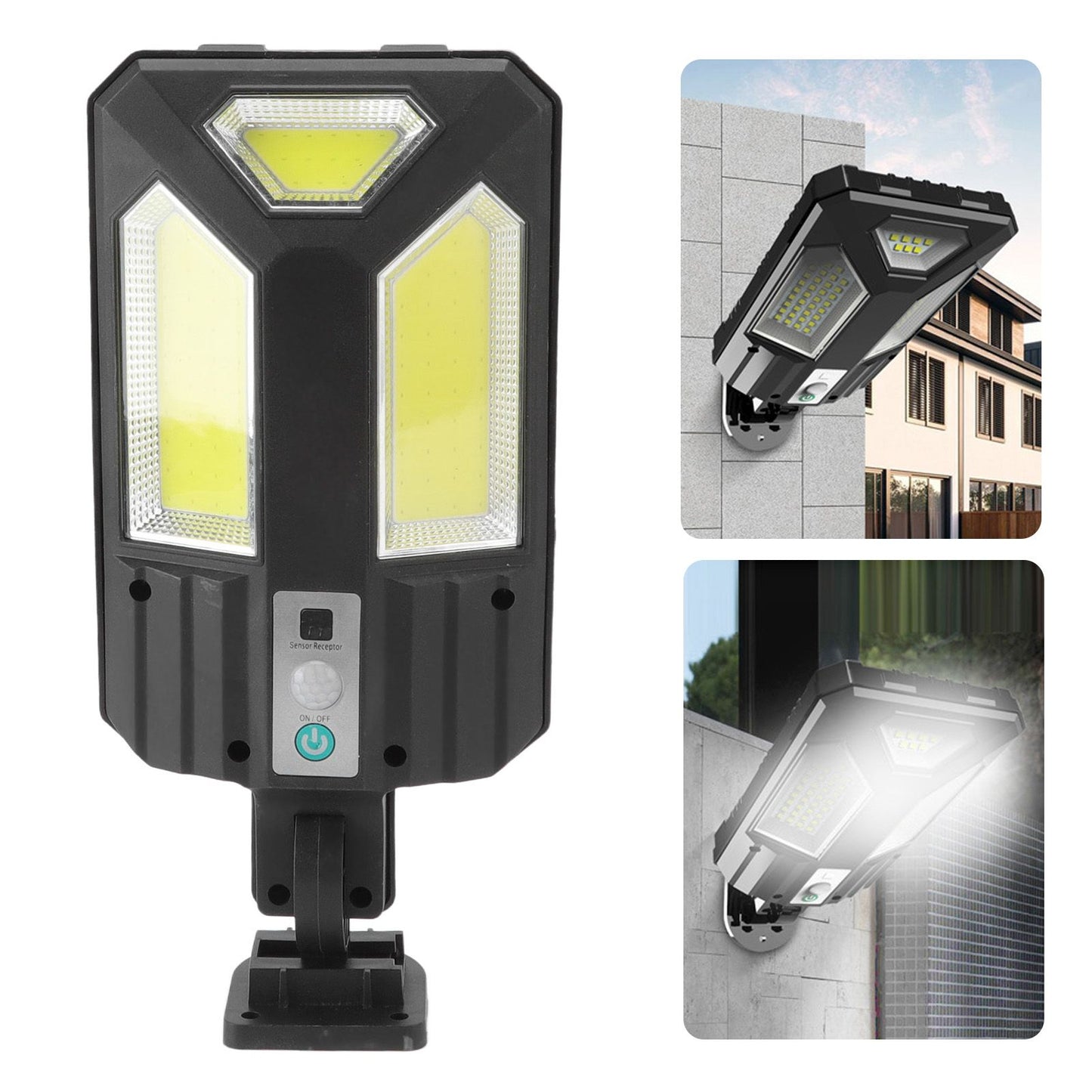 Solar Sensor Wall Light 3COB Energy Saving High Brightness Waterproof Solar Street Light for Outdoor V1294-YM0523-3119220057011