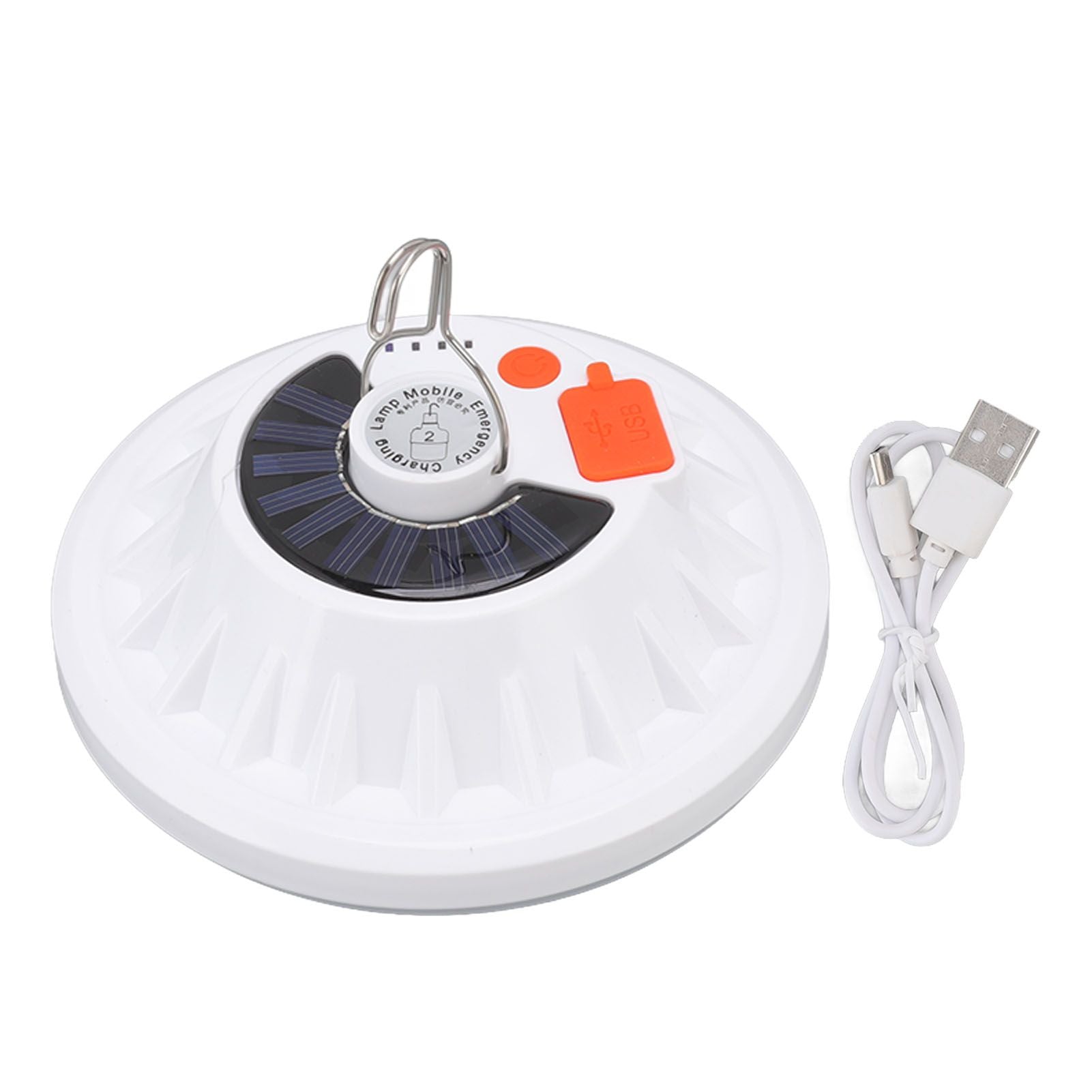 Solar Emergency Light IP65 Waterproof 60 LEDs USB Rechargeable Camping Light for Outdoor Camping V1294-YM0523-3119220058711
