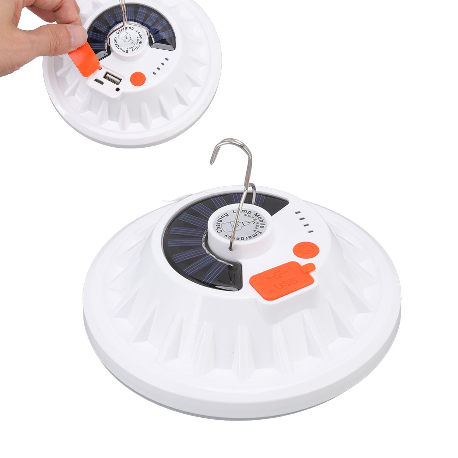 Solar Emergency Light IP65 Waterproof 60 LEDs USB Rechargeable Camping Light for Outdoor Camping V1294-YM0523-3119220058711
