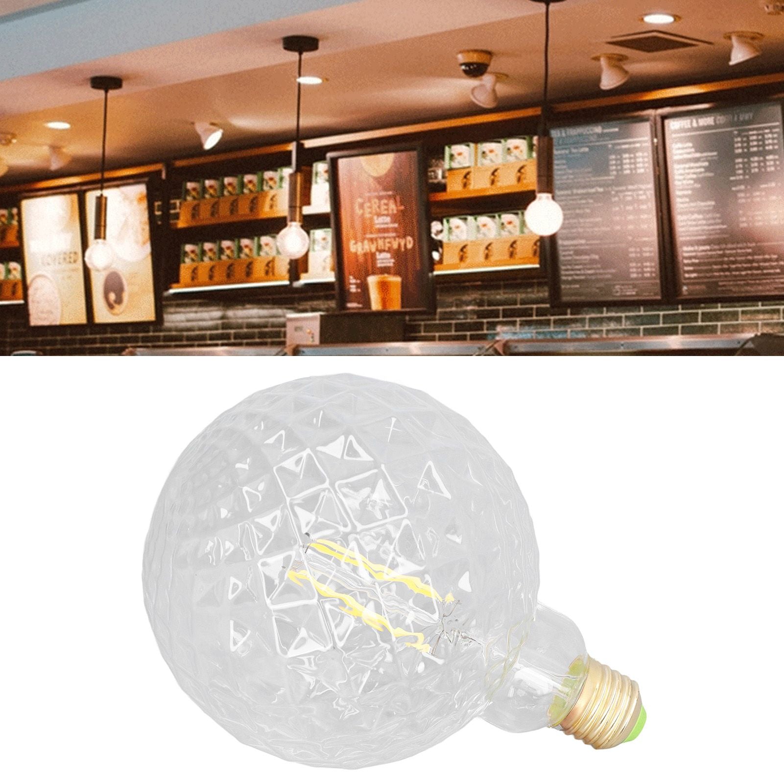 4W Round Light Bulbs Ananas Shape LED Lights Neutral Light 4000K E27 E26 Lampholder Dimmable Antique Light V1294-YM0523-3119220063211