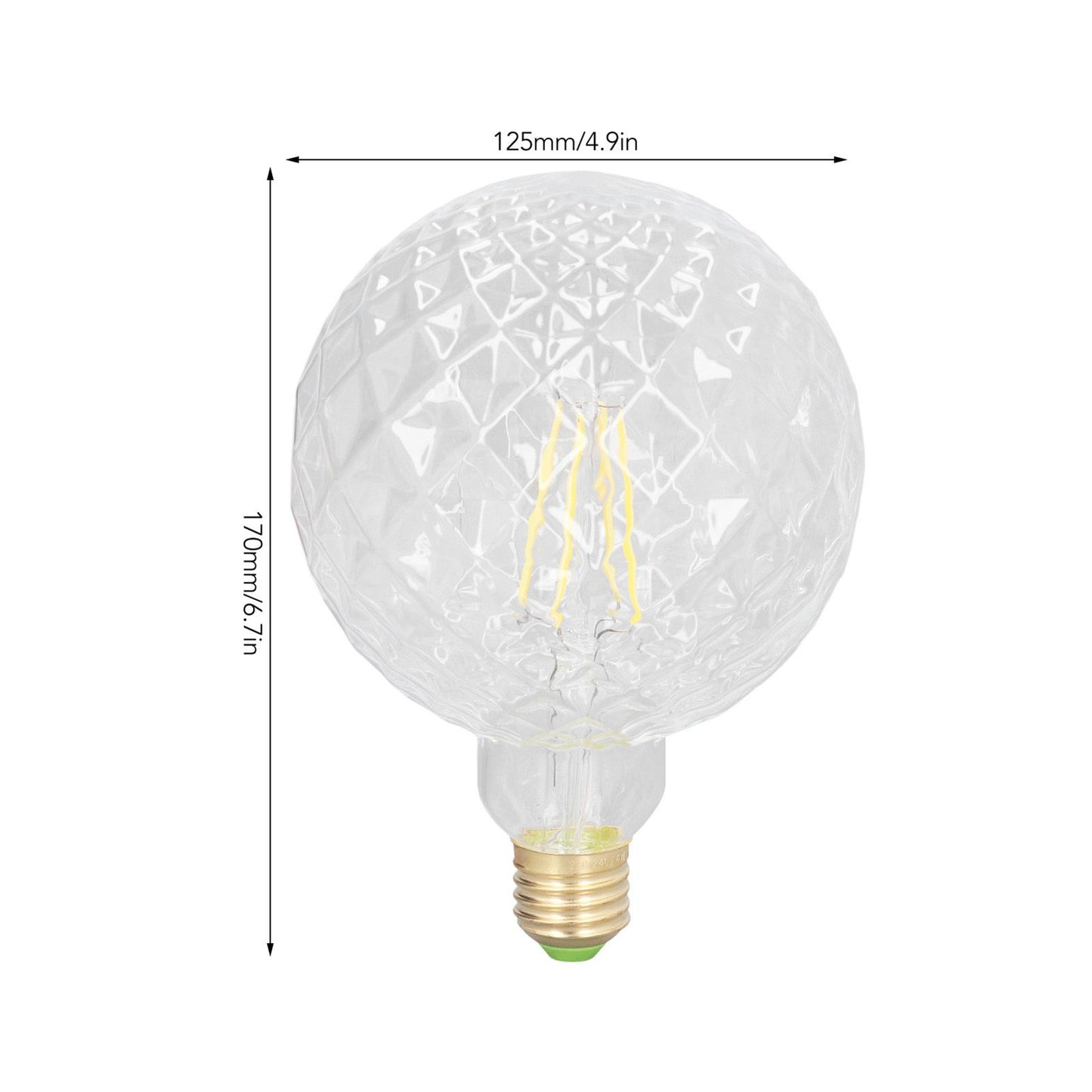 4W Round Light Bulbs Ananas Shape LED Lights Neutral Light 4000K E27 E26 Lampholder Dimmable Antique Light V1294-YM0523-3119220063211