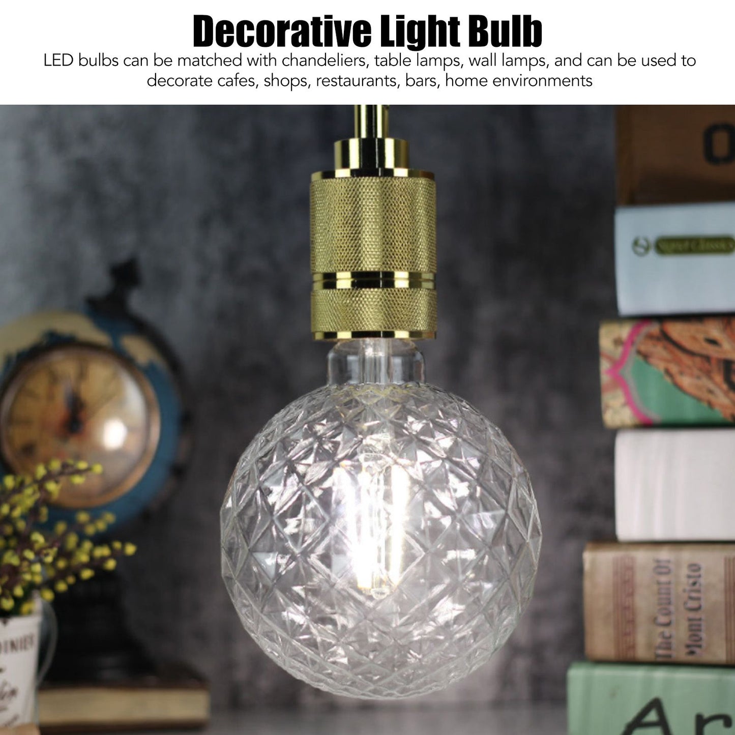 4W Round Light Bulbs Ananas Shape LED Lights Neutral Light 4000K E27 E26 Lampholder Dimmable Antique Light V1294-YM0523-3119220063211
