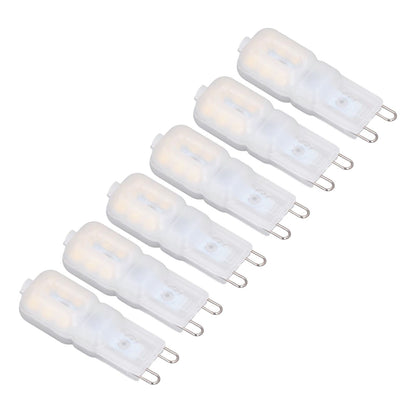 6Pcs G9 LED Light Bulbs Dimmable 3W Energy Saving 360 Degree Light Light Bulb for Ceiling Lamps and Pendant V1294-YM0523-3119220065013