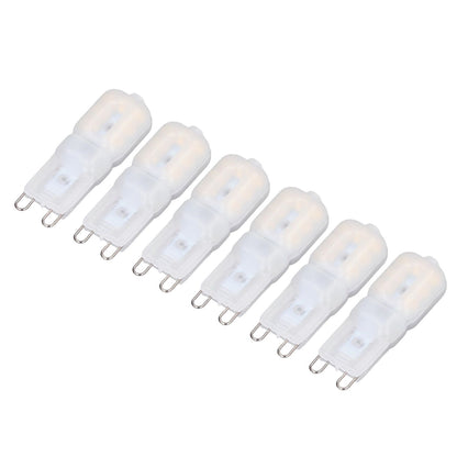 6Pcs G9 LED Light Bulbs Dimmable 3W Energy Saving 360 Degree Light Light Bulb for Ceiling Lamps and Pendant V1294-YM0523-3119220065013