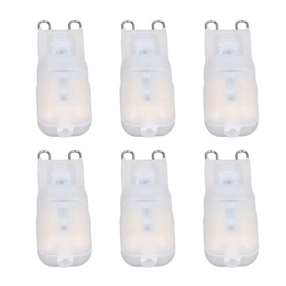 6Pcs G9 LED Light Bulbs Dimmable 3W Energy Saving 360 Degree Light Light Bulb for Ceiling Lamps and Pendant V1294-YM0523-3119220065013