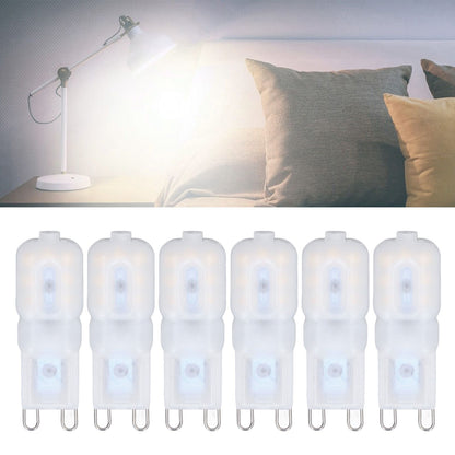 6Pcs G9 LED Light Bulbs Dimmable 3W Energy Saving 360 Degree Light Light Bulb for Ceiling Lamps and Pendant V1294-YM0523-3119220065013