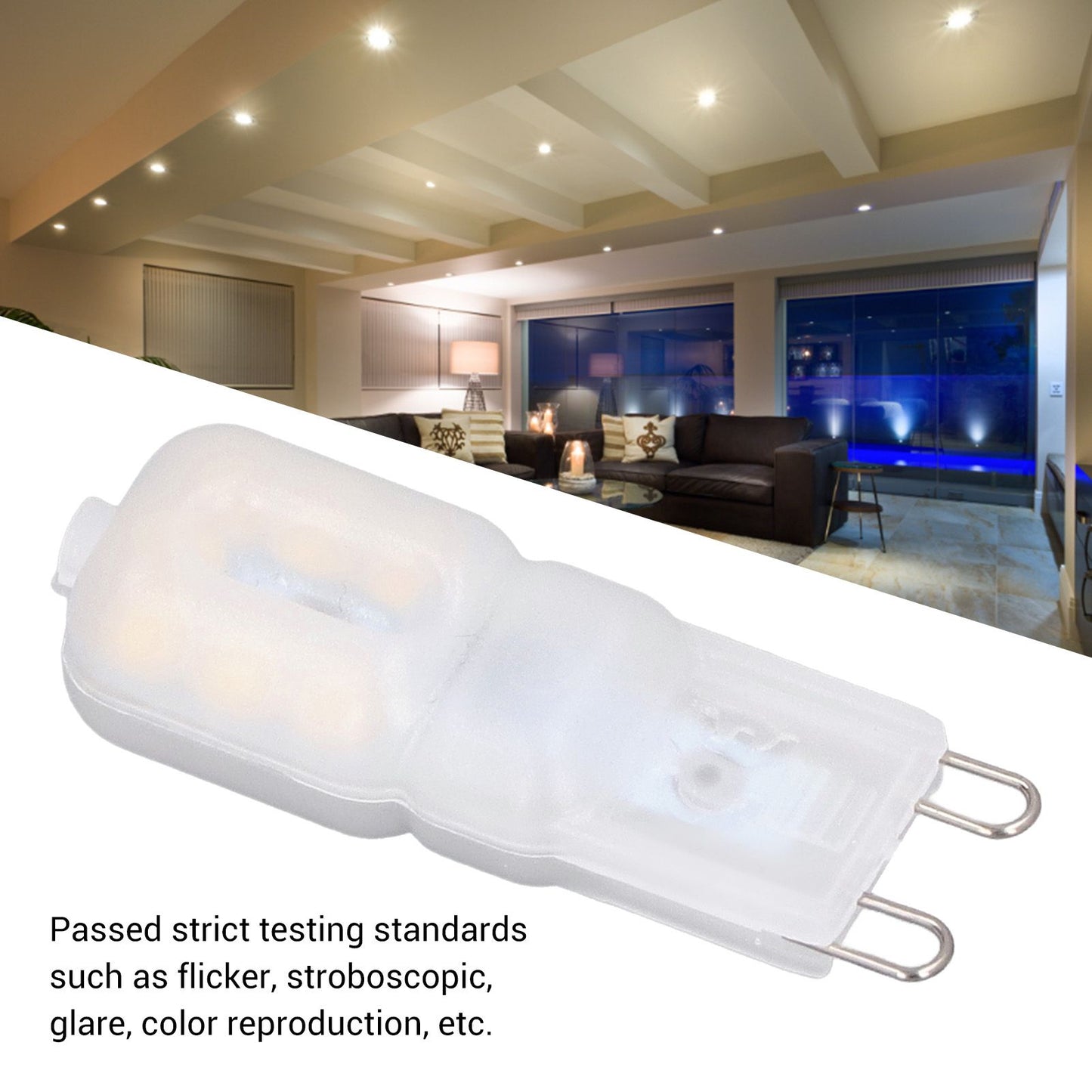 6Pcs G9 LED Light Bulbs Dimmable 3W Energy Saving 360 Degree Light Light Bulb for Ceiling Lamps and Pendant V1294-YM0523-3119220065013