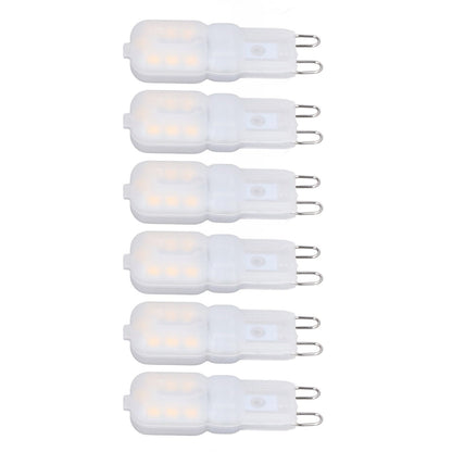6Pcs G9 LED Light Bulbs Dimmable 3W Energy Saving 360 Degree Light Light Bulb for Ceiling Lamps and Pendant V1294-YM0523-3119220065015
