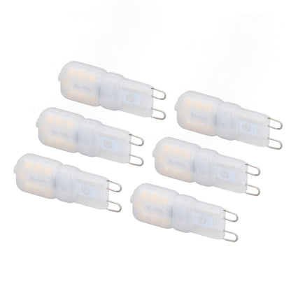 6Pcs G9 LED Light Bulbs Dimmable 3W Energy Saving 360 Degree Light Light Bulb for Ceiling Lamps and Pendant V1294-YM0523-3119220065015