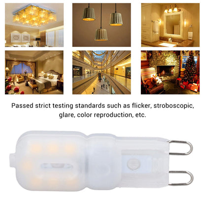 6Pcs G9 LED Light Bulbs Dimmable 3W Energy Saving 360 Degree Light Light Bulb for Ceiling Lamps and Pendant V1294-YM0523-3119220065015