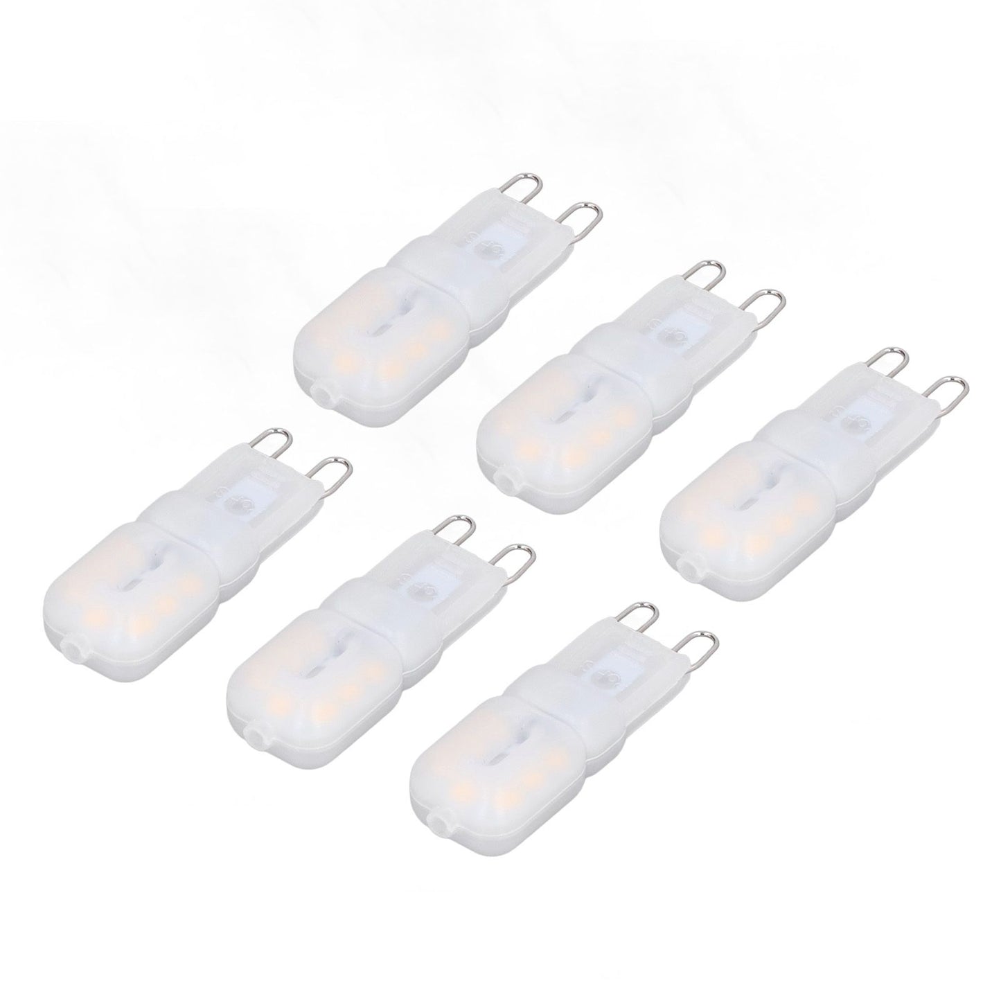6Pcs G9 LED Light Bulbs Dimmable 3W Energy Saving 360 Degree Light Light Bulb for Ceiling Lamps and Pendant V1294-YM0523-3119220065016